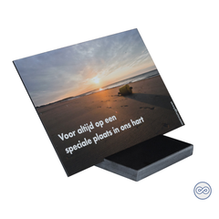 Grafdecoratie met tekst