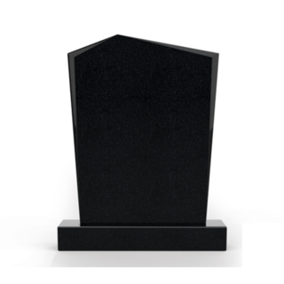 Grafsteenwinkel Staande grafsteen Modern letterplaat Zwart Graniet