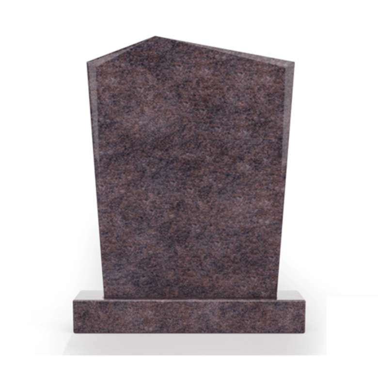 Grafsteenwinkel Staande grafsteen model 'Modern' letterplaat in de kleur Himalaya Blue