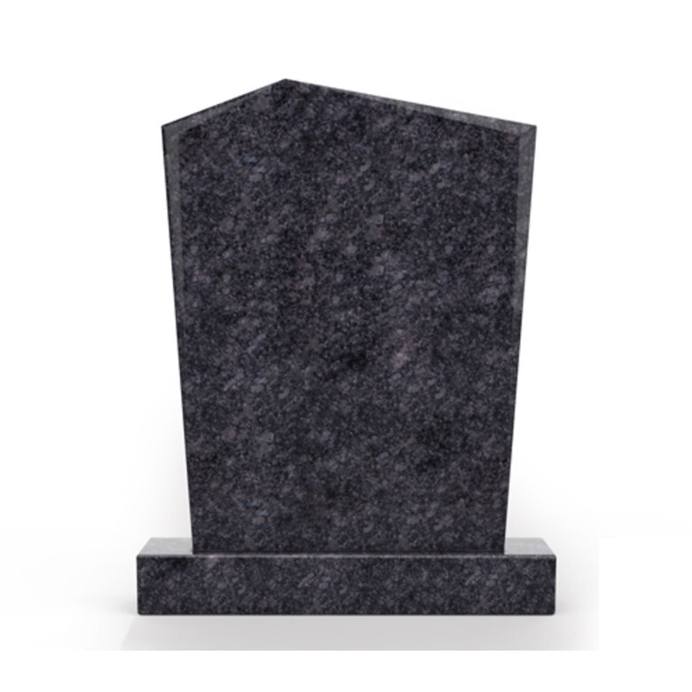 Grafsteenwinkel Staande grafsteen model 'Modern' letterplaat in de kleur Steel Grey