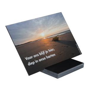 Grafdecoratie met tekst