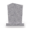 Grafsteenwinkel Staande grafsteen model 'Modern' letterplaat in de kleur Glittery White