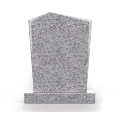 Grafsteenwinkel Staande grafsteen model 'Modern' letterplaat in de kleur Glittery White