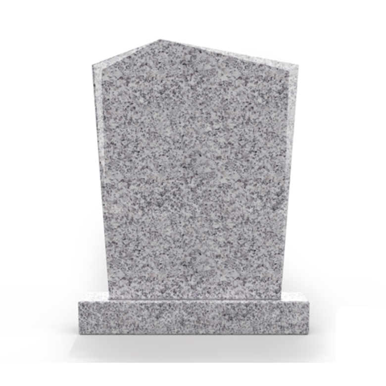 Grafsteenwinkel Staande grafsteen model 'Modern' letterplaat in de kleur Glittery White