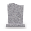 Grafsteenwinkel Staande grafsteen model 'Golf' in de kleur Glittery White
