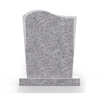 Grafsteenwinkel Staande grafsteen Golf letterplaat Glittery White