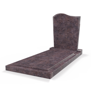 Grafsteenwinkel Staande grafsteen Golf met afdekplaat Himalaya Blue