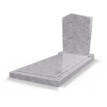 Grafsteenwinkel Staande grafsteen model 'Modern' met afdekplaat in de kleur Glittery White