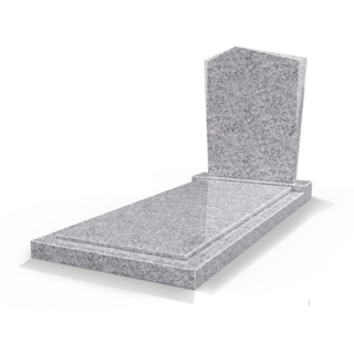 Grafsteenwinkel Staande grafsteen Modern met afdekplaat Glittery White