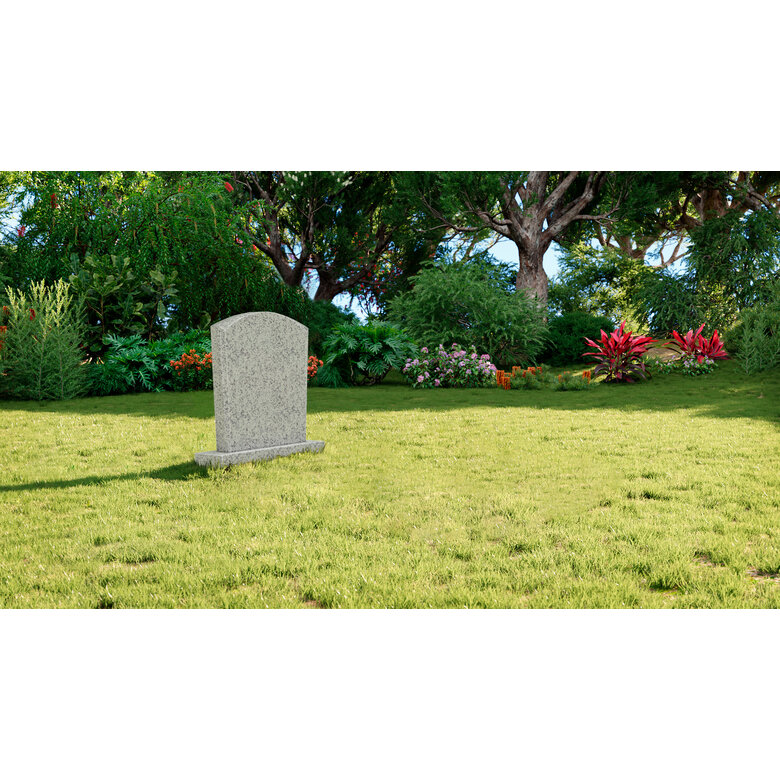 Grafsteenwinkel Staande grafsteen model 'Toog'  letterplaat in de kleur Glittery White