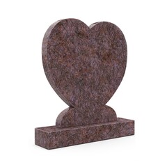 Grafsteenwinkel Staande grafsteen 'hartmodel' letterplaat in de kleur Himalaya Blue