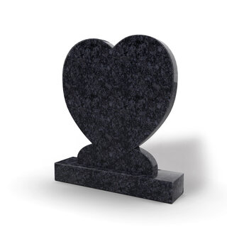 Grafsteenwinkel Staande grafsteen Hartmodel letterplaat Steel Grey