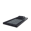 Grafsteenwinkel Liggende  grafsteen  Steel Grey met omranding en donker grind