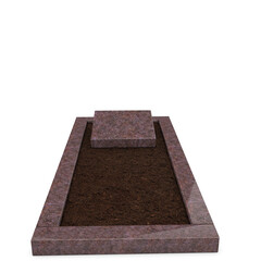 Grafsteenwinkel Liggende  grafsteen  Himalaya Blue met omranding en grond