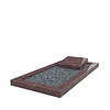 Liggende  grafsteen  Himalaya Blue met omranding en donker grind