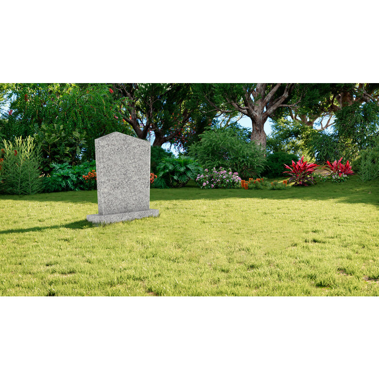 Grafsteenwinkel Staande grafsteen model 'Modern' letterplaat in de kleur Glittery White