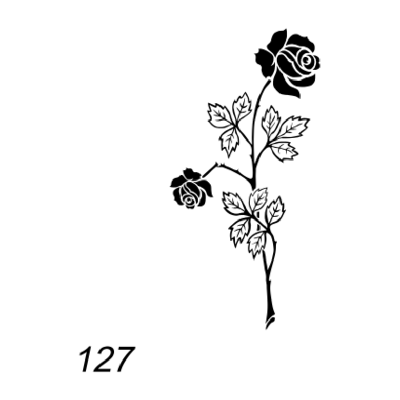 Grafsteenwinkel Afbeelding geknakte roos voor op grafsteen