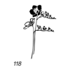 Afbeelding orchidee voor op grafsteen