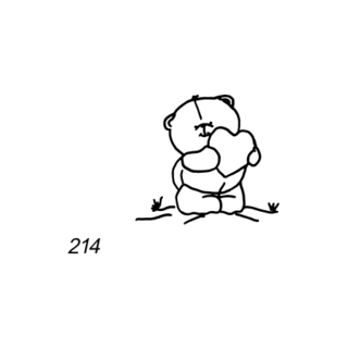 Grafsteenwinkel Afbeelding beer met hart