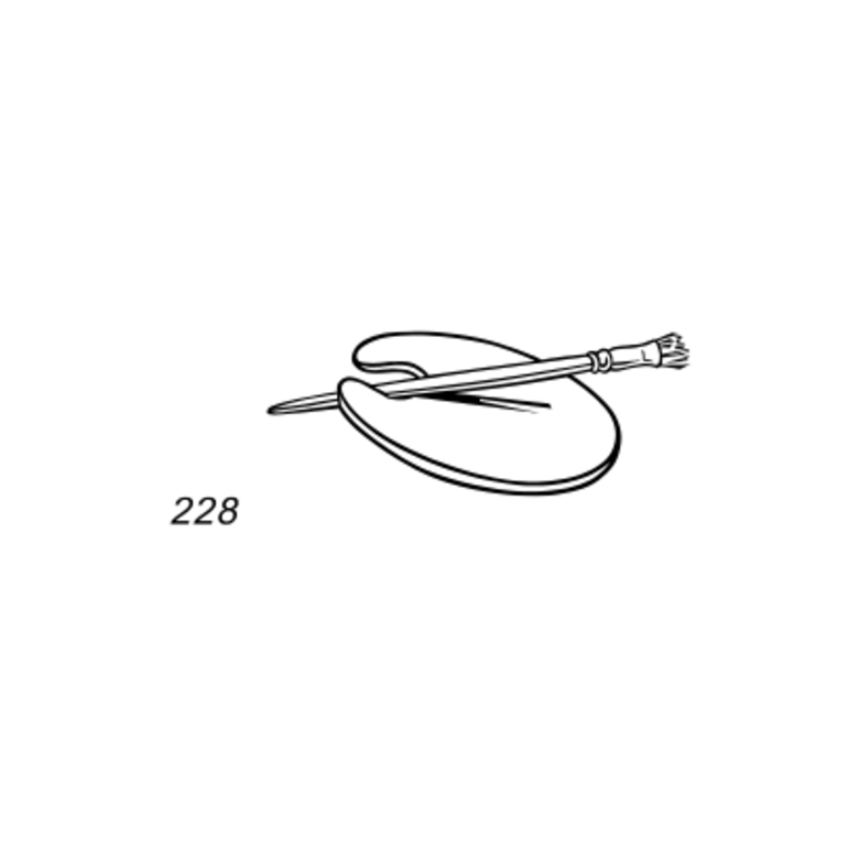 Grafsteenwinkel Afbeelding van een schilderspalet