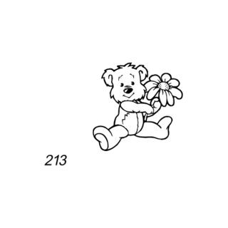 Grafsteenwinkel Afbeelding beer met bloem