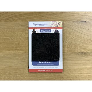Grafsteenwinkel Kleurstaal Zwart Graniet (Gratis)