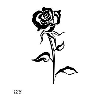 Grafsteenwinkel Enkele roos