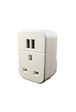 Energie Energenie 2 amp Mains Pass-through dual USB Socket