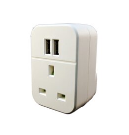 Energie Energenie 2 amp Mains Pass-through dual USB Socket