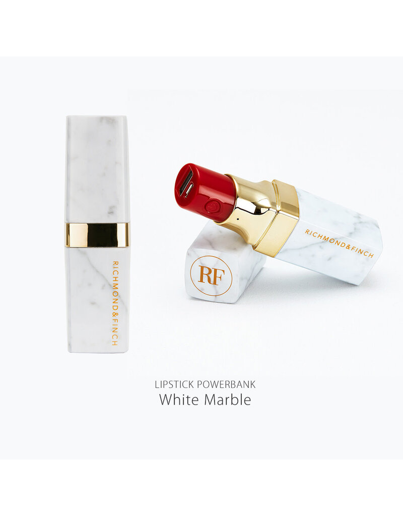 Richmond & Finch Lipstick Powerbank (White Marble)