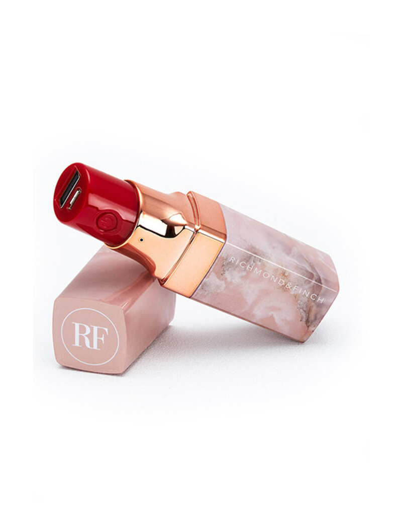 Richmond & Finch Lipstick Powerbank (Pink Marble)