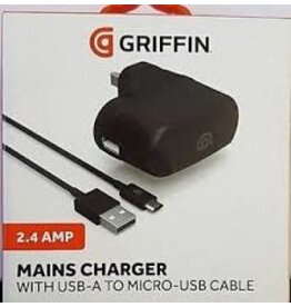 Griffin Mains Charger with USB-A to micro-USB Cable