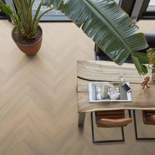 Ambiant Lijmstrook Visgraat Spigato Viranto Warm Beige 1504