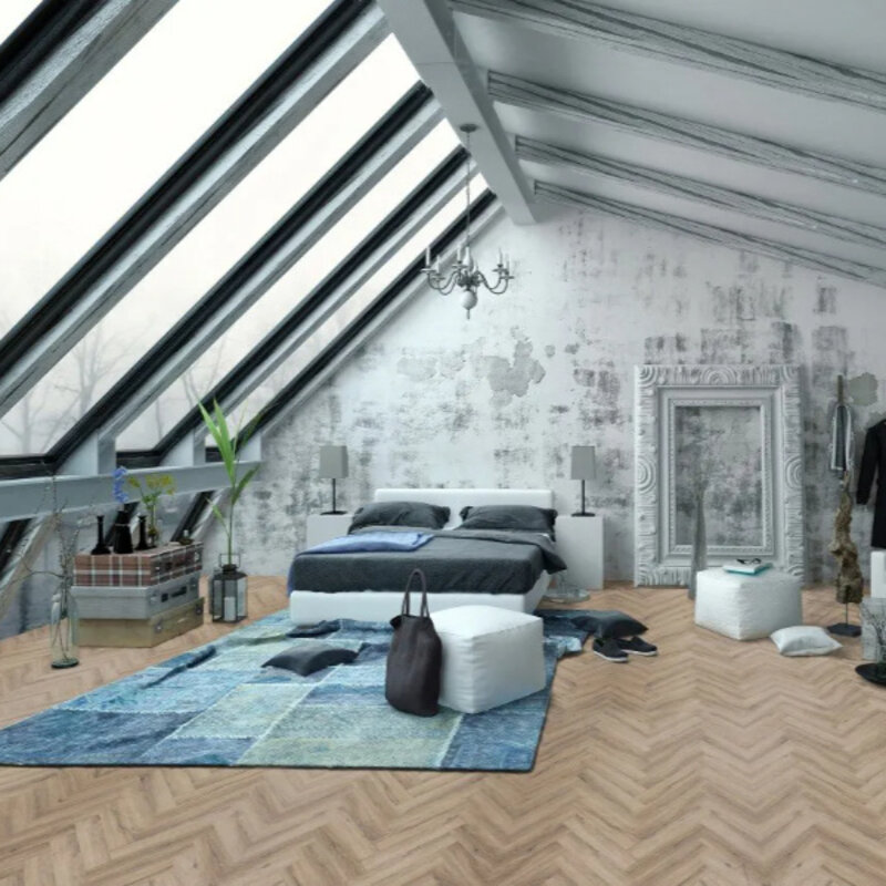 Lijmstrook Visgraat City Smoked Oak Light 4700