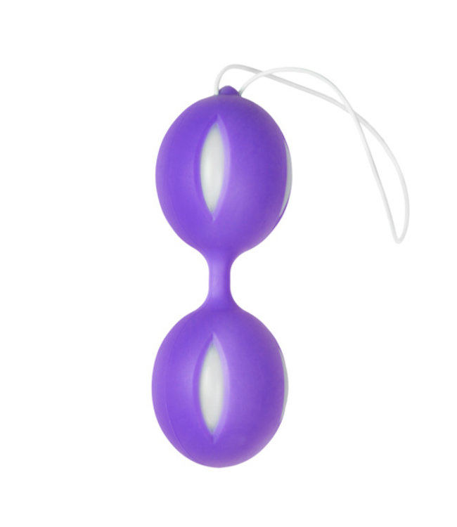 Easytoys Geisha Collection Wiggle Duo Kegel Ball - Purple/White