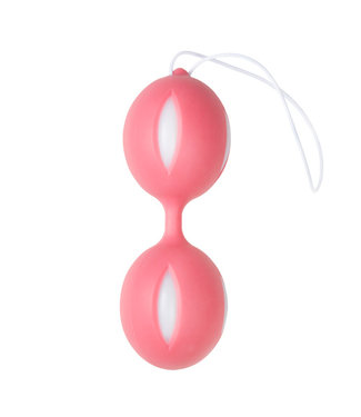 Easytoys Geisha Collection Boule de Kegel duo Wiggle - Rose/Blanc