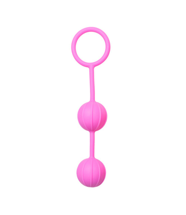 Easytoys Geisha Collection Liebeskugeln mit vertikalen Riffeln in Pink