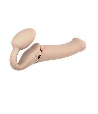 Strap-On-Me Strap On Me - Strapless Vibrerende Voorbind Dildo - Maat L - Beige