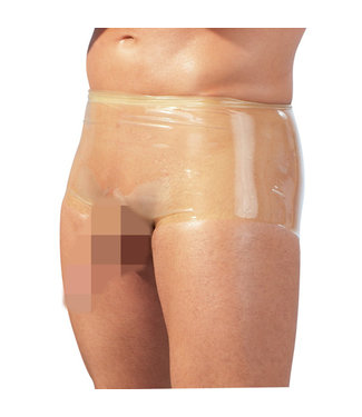 The Latex Collection Shorts boxer en latex avec une poche pour pénis - Transparent