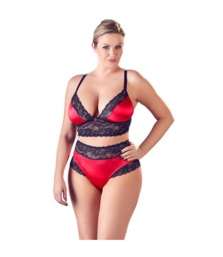 Cottelli Collection Satijnen Lingerie Set Met Kant