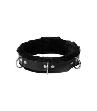 Strict Leather Strict Leather Narrow Fur Lined Locking Collar