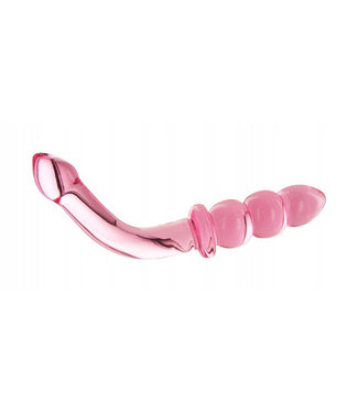 Prisms Erotic Glass Hamsa Glass G-spot/P-spot Dildo - Pink