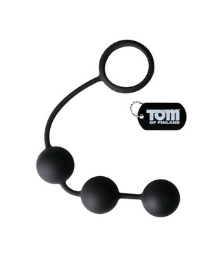 Tom of Finland Tom of Finland Silicone Cock Ring with 3 Weighted Balls
