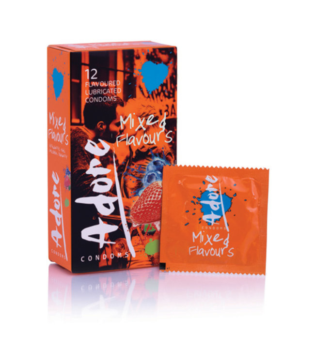 Pasante Adore Flavours Condoms - 12 Condoms