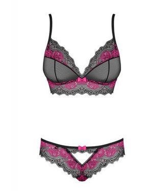 Obsessive Ensemble soutien-gorge 2 pièces Tulia - Noir/Rose