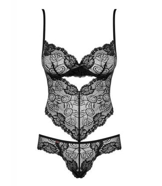 Obsessive Body de encaje Alluria - Negro