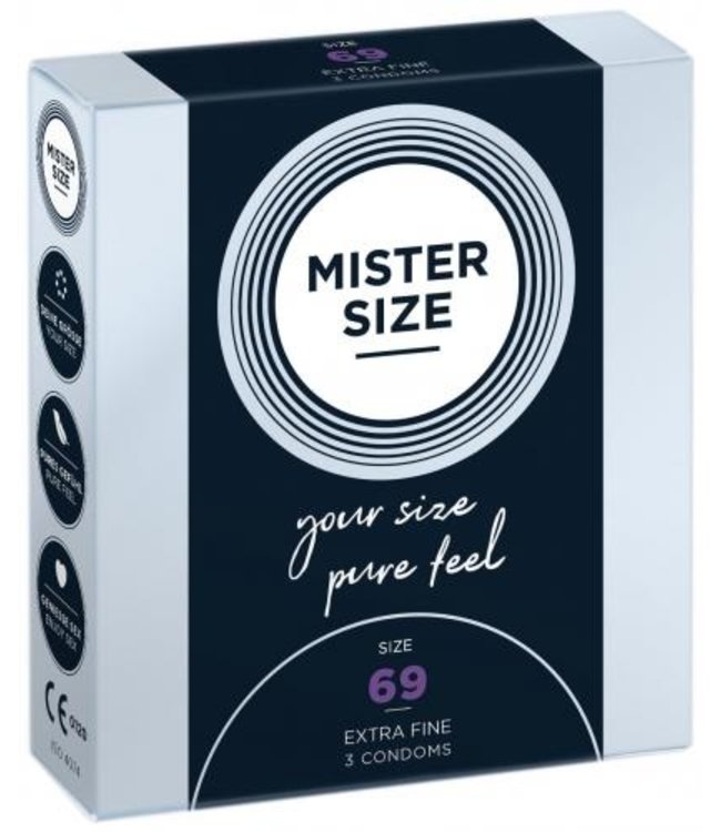Mister Size MISTER.SIZE Preservativos de 69 mm 3 unidades