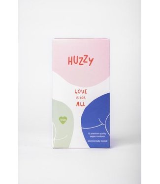 Huzzy Caja de preservativos veganos de 12 unidades Huzzy