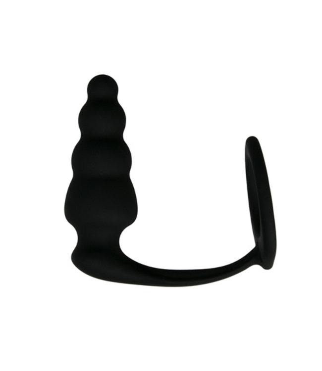 Easytoys Men Only Cockring mit geriffeltem Buttplug
