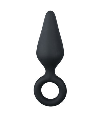 Easytoys Anal Collection Black Buttplug With Pull Ring - Large